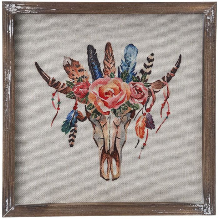 Floral Skull Wall Canvas - JTIA8X - Multi - 1