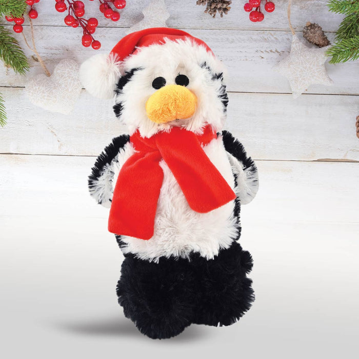 Fluffy Winter Plush Dog Toy – Holiday Penguin with Squeakers & Grunter - CMPCB - Penguin - 11"L - 2