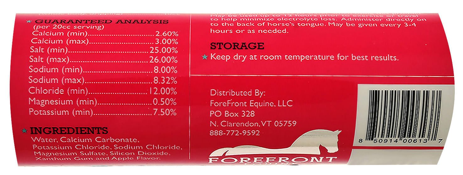 ForeLyte Electrolyte Paste for Horses - FFE1C - 3