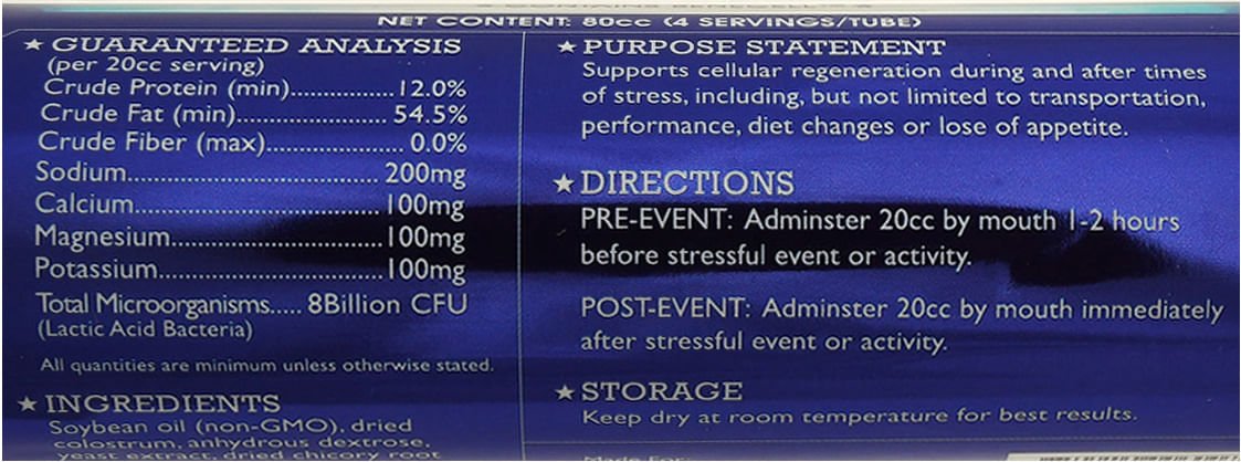 ForeRunner Equine Performance Paste, 80cc – Stamina, Electrolytes & Recovery Support - FFE1B - 3