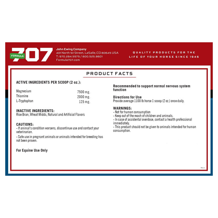 Formula 707 Calming Pellets - JECAC - 20 lbs - 4