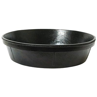 Fortex Tough Reinforced Molded Rubber Pet Bowls & Pans – Heavy - Duty Cold - Weather Rubber for Small Livestock - FXR9 - 8 Quarts (2 Gallons) - Black - 7