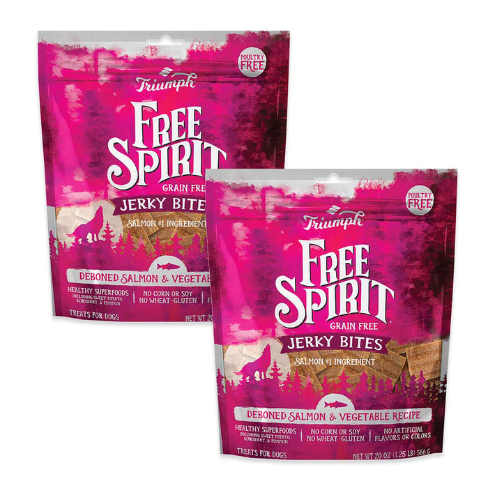 Free Spirit Deboned Jerky Bites Dog Treats, 20 oz - SUS4B-2PK - 20 oz - Salmon - 2 - 13