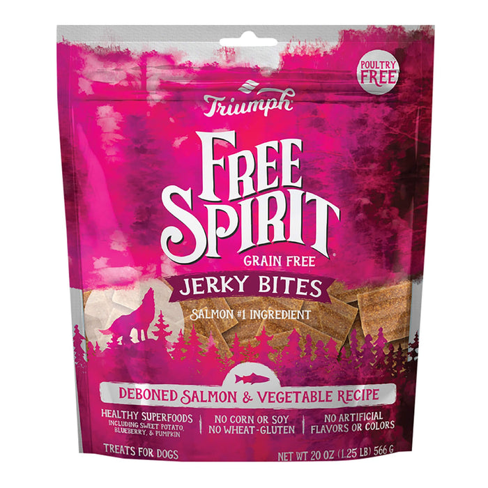 Free Spirit Deboned Jerky Bites Dog Treats, 20 oz - SUS4B - 20 oz - Salmon - 1 - 5