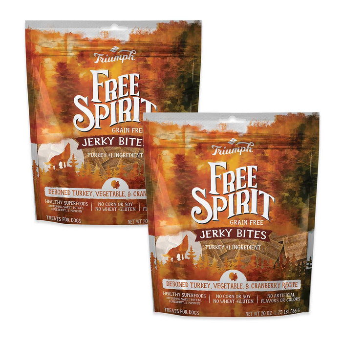 Free Spirit Deboned Jerky Bites Dog Treats, 20 oz - SUS4C-2PK - 20 oz - Turkey - 2 - 15
