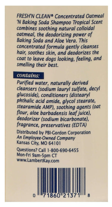Fresh 'n Clean Oatmeal 'n Baking Soda 10:1 Concentrate Dog Shampoo - L3FU - Gallon - 7