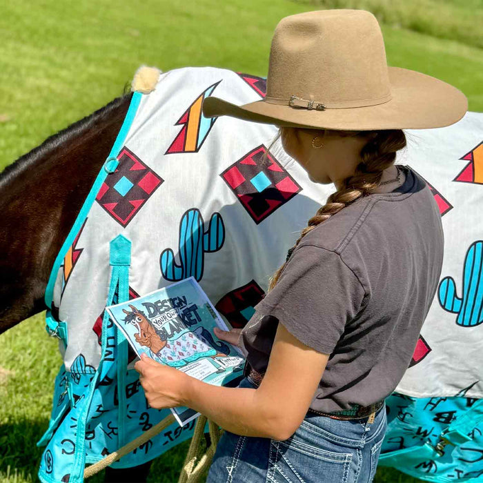 Jeffers Economy 600 Denier Standard Neck Turnout Blanket Color Turquoise