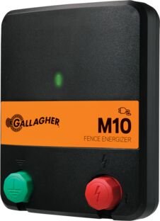 Gallagher M10 Mains Electric Fence Energizer, 0.1 Joule, 2 Mile / 10 Acre Plug - in Charger - XI2E - 1