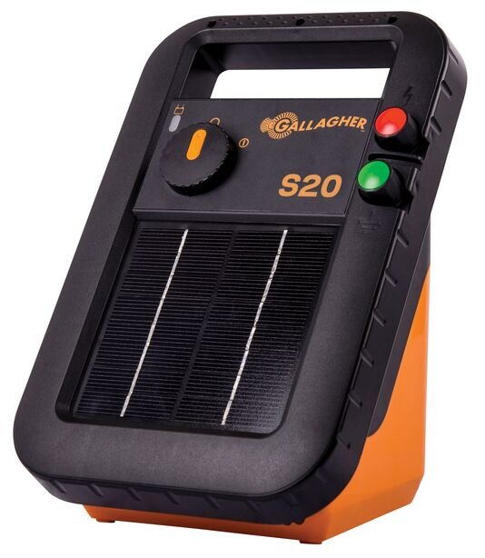 Gallagher S20 Portable Solar Fence Energizer – 12 Mile / 40 Acre, Lithium Battery - XI2L - 1