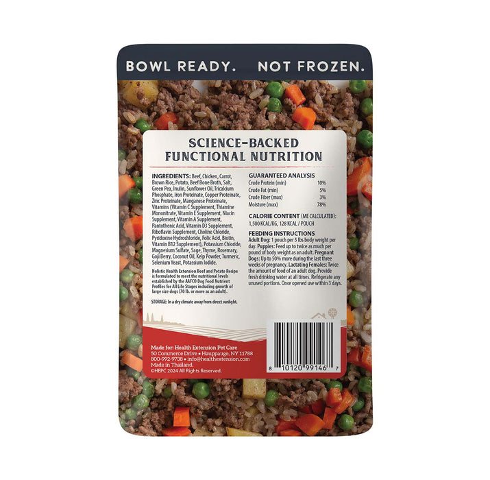Gently Cooked In Bone Broth Recipe Dog Food Pouches - HE2AX - Beef & Potato - 3 oz - 1 Pouch - 11
