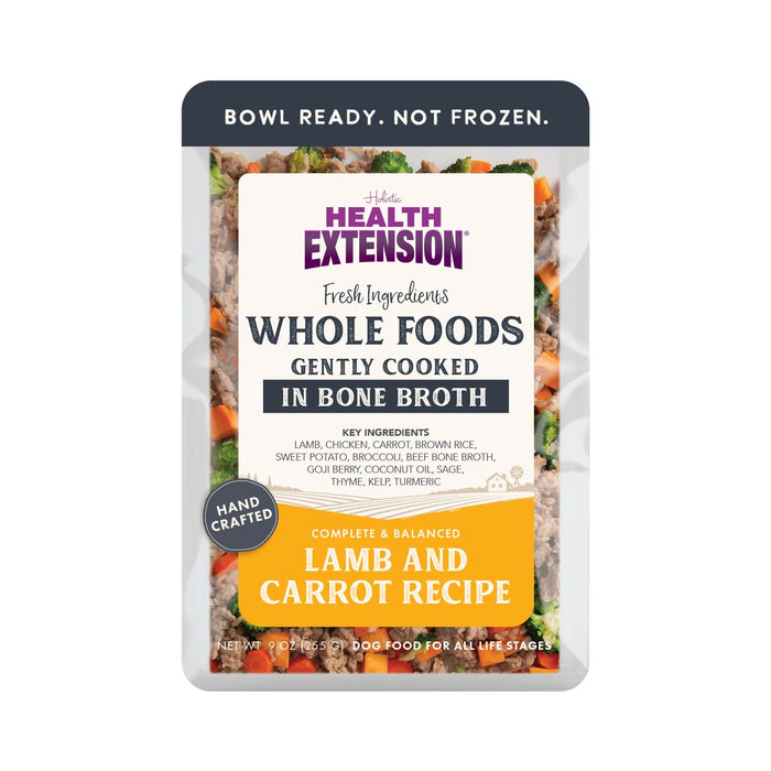 Gently Cooked In Bone Broth Recipe Dog Food Pouches - HE2D - Lamb & Carrot - 9 oz - 1 Pouch - 1
