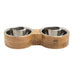 GF Pet Double Diner Wood & Metal Feeder - Jeffers - Animal & Pet Supplies > Pet Bowls, Feeders & Waterers