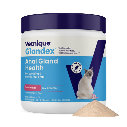 Glandex Anal Gland Health Powder for Cats, Tuna Flavor, 4.0 oz - VQLAV - Tuna - 4 oz - 1