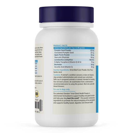 Glandex Anal Gland Health Powder for Dogs, Beef Flavored - VQLA9 - 2.5 oz - Beef Liver - 2