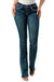 Grace in LA Women's Western Horse Embroidered Mid Rise Bootcut Jeans - GLA5E - 25 - 1