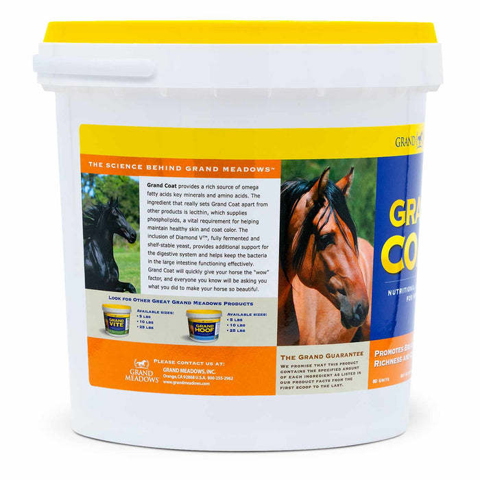 Grand Coat Skin & Coat Powdered Supplement for Horses - 2CFP - 10 lb - 5