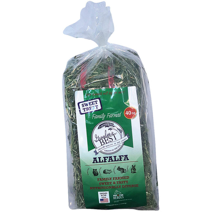 Grandpa's Best Alfalfa Hay Bale - 010BEST-06176 - Green - 40 oz - Alfalfa Hay - 1
