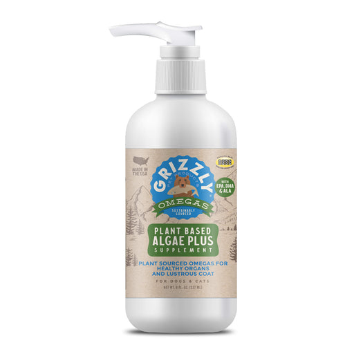 Grizzly Algal Plus Omega 3 - 6 - 9 Food Supplement for Dogs and Cats - 2PXC - 8 oz - 1