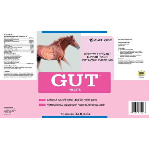 GUT, Digestive & Stomach Support Supplement for Horses, Pellets - SMA7 - 2.7 lb - 2