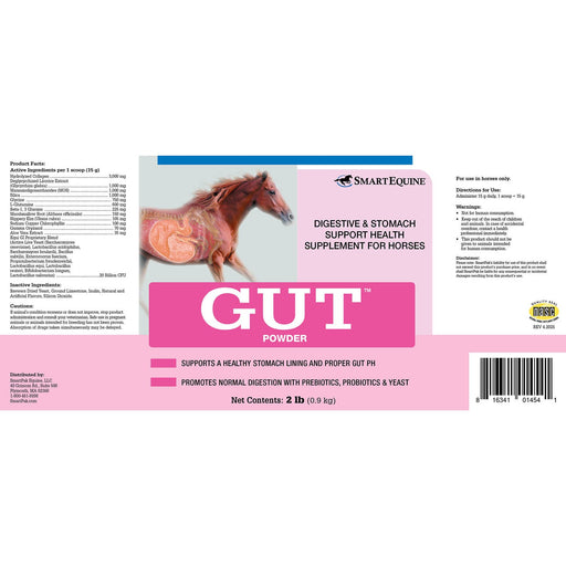 GUT, Digestive & Stomach Support Supplement for Horses, Powder - SMAF - 2 lb - 2