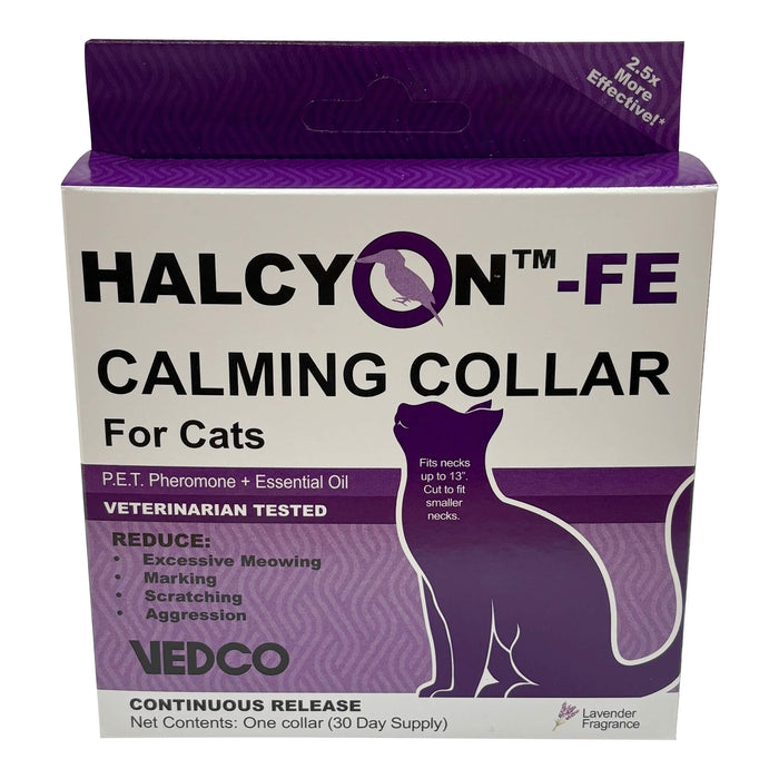 Halcyon FE Calming Collar for Cats - VEDBT - Purple - Single - 1