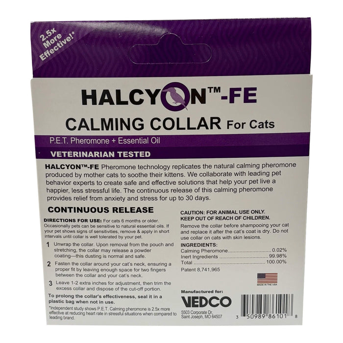 Halcyon FE Calming Collar for Cats - VEDBT - Purple - Single - 2