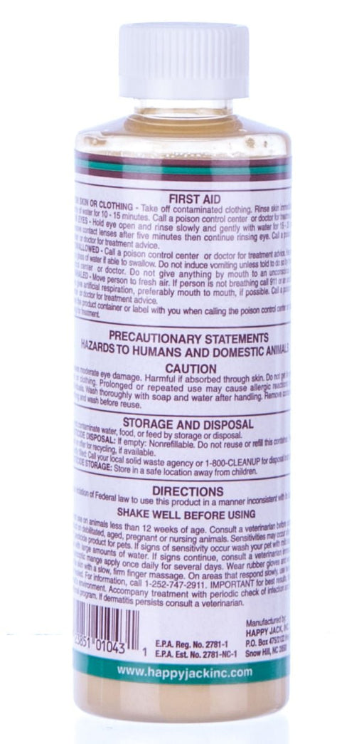 Happy Jack Sarcoptic Mange Medicine for Dogs & Horses - H1M1 - 8 oz - 2