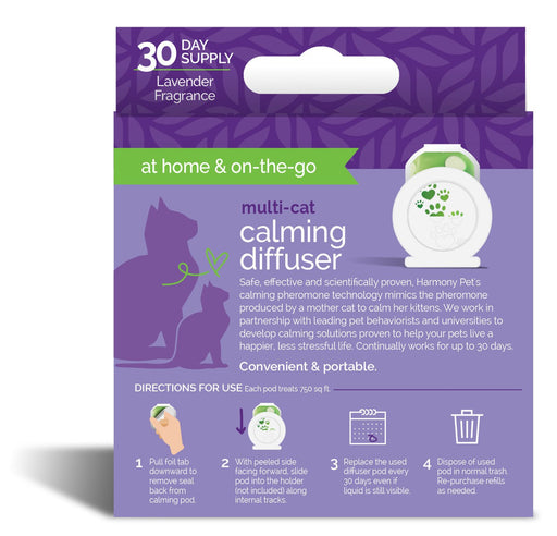 Harmony Pet Calming Home Diffuser & Refills for Cats - TVB2U - Diffuser + 1 Calming Pod - Lavender - 2