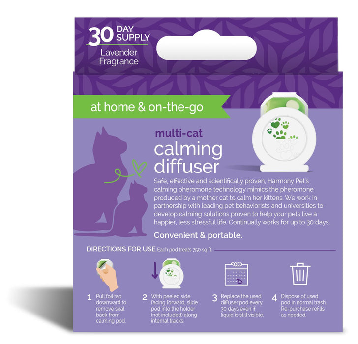 Harmony Pet Calming Home Diffuser & Refills for Cats - TVB2U - Diffuser + 1 Calming Pod - Lavender - 2