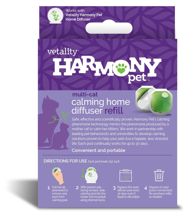 Harmony Pet Calming Home Diffuser & Refills for Cats - TVB2V - Refill (2 Calming Pods) - Lavender - 5