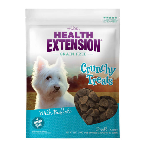 Health Extension Crunchy Heart - Shaped Cookie Dog Treats, Small, 12 oz - HE2AB - 12 oz - Buffalo - 1