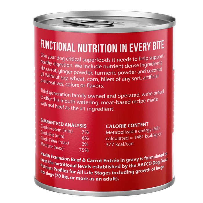 Health Extension Digestive Support Canned Food for Dogs, 9 oz - HE21 - 9 oz - Beef & Carrot - 1 ct - 4