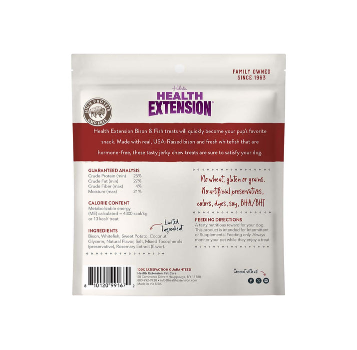 Health Extension Grain - Free Bison & Fish Jerky for Dogs - HE2A7 - 4 oz - Bison & Fish - 2