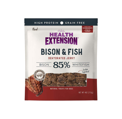 Health Extension Grain - Free Bison & Fish Jerky for Dogs - HE2A7 - 4 oz - Bison & Fish - 1