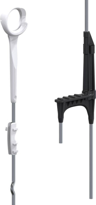 Heavy Duty Multi - Wire Ring Top Post for Livestock, Electric Fence Post, 34.5", White - XI3G - 1 ct - 1