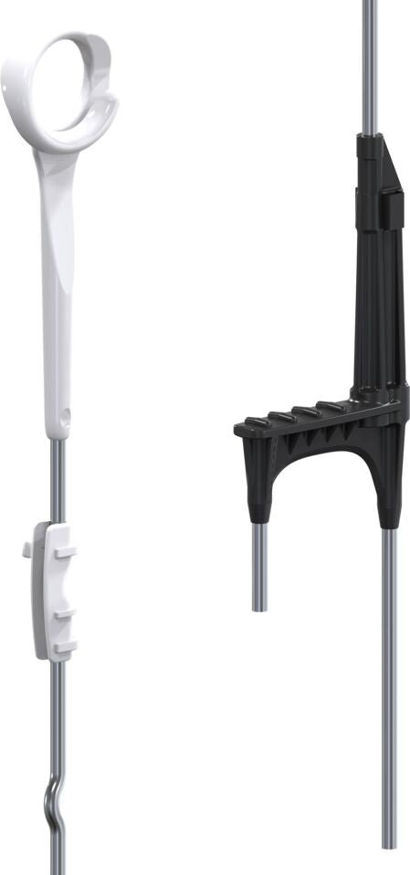 Heavy Duty Multi - Wire Ring Top Post for Livestock, Electric Fence Post, 34.5", White - XI3G - 1 ct - 1