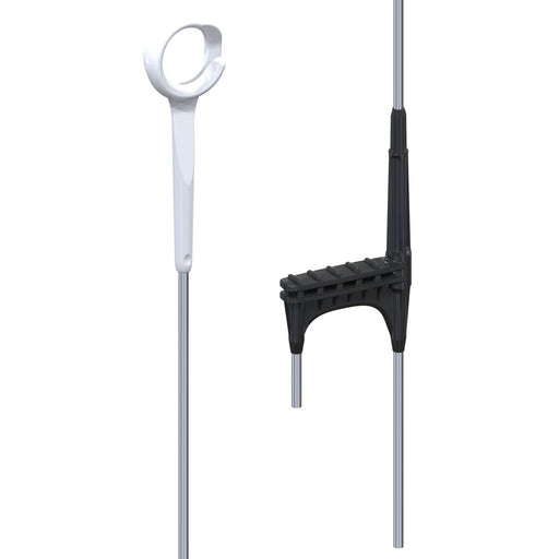 Heavy - Duty Ring Top Electric Fence Post – 33.5"L, 850mm Ring Top, 7mm Steel Shaft, White - XI3H - 1 ct - 1