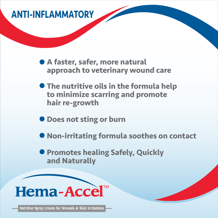 Hema - Accel Equine All Natural Wound Care Spray, 16 oz - VB1L - 16oz - 5