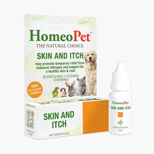 HomeoPet Skin and Itch for Dogs, Cats, and Small Pets - Allergy and Itching Support - NVA3 - 15 mL - 1