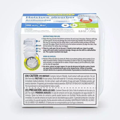 Humydry Compact 8.8 oz Moisture Absorber Device – Refillable Unscented Dehumidifier for Small Rooms - Jeffers - Animal & Pet Supplies > Pet Odor & Stain Removers