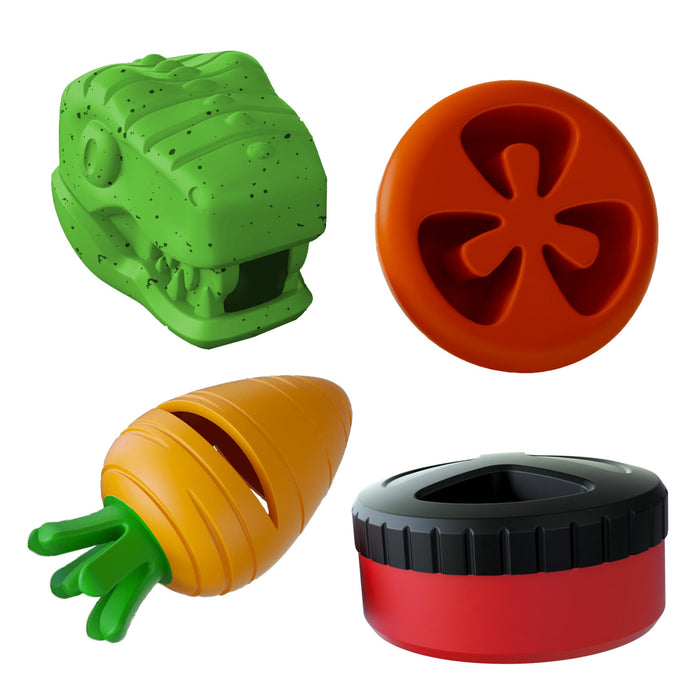 Jeffers Stay Busy Rubber Toys, 4pc, Medium  