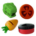Jeffers Stay Busy Rubber Toys, 4pc, Medium  