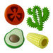 Jeffers Rubber Salsa Toys, 4pc, Medium  