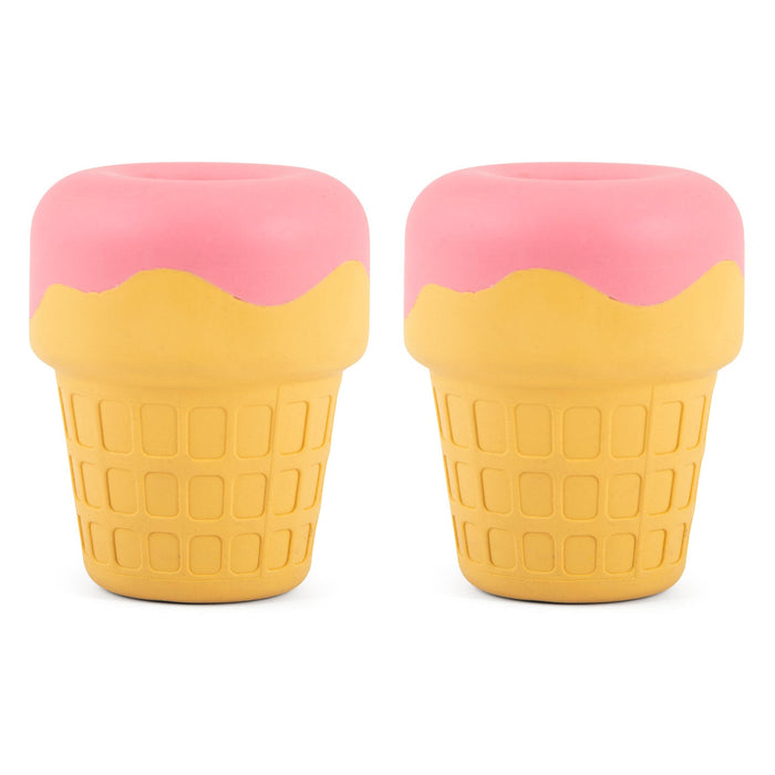 Jeffers Ice Cream Cone Natural Rubber Stuffable Treat Dispensing Dental Dog Chew Toy