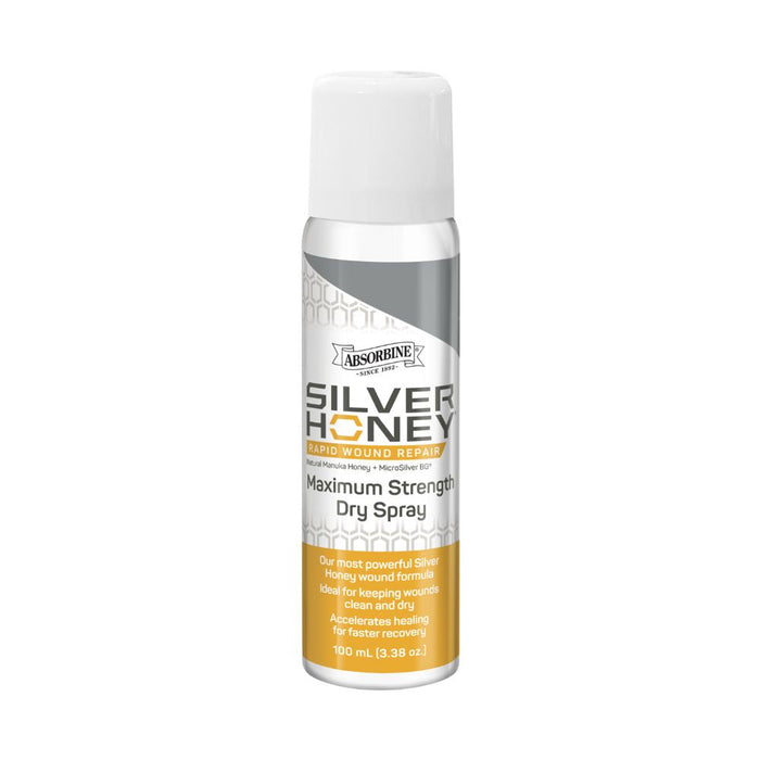 Silver Honey Rapid Skin Relief Maximum Strength Dry Spray 100 ml Canister Size 100 ml