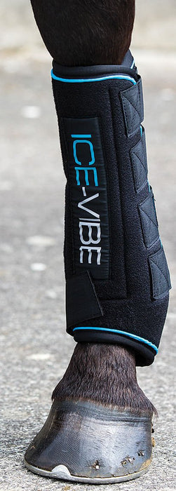 Ice Vibe Therapy Boot for Horses, 2 Pack - FOWE - Full Size Ice Vibe Boot, Black - 3