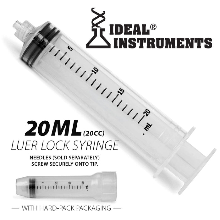 Ideal Luer Lock Syringes, Boxes - CSS7 - 20 mL - 50 count - 10