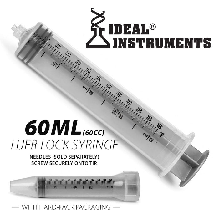 Ideal Luer Lock Syringes, Boxes - CST2 - 60 mL - 20 count - 14