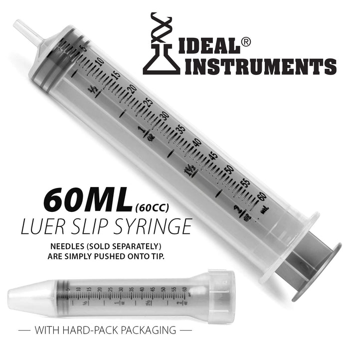 Ideal Luer Slip Syringes, Boxes - CSB6 - 60 mL, 20 Count - 16