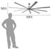 Indoor 6 - Speed Ceiling Fan - VTLAU - 72" - 3